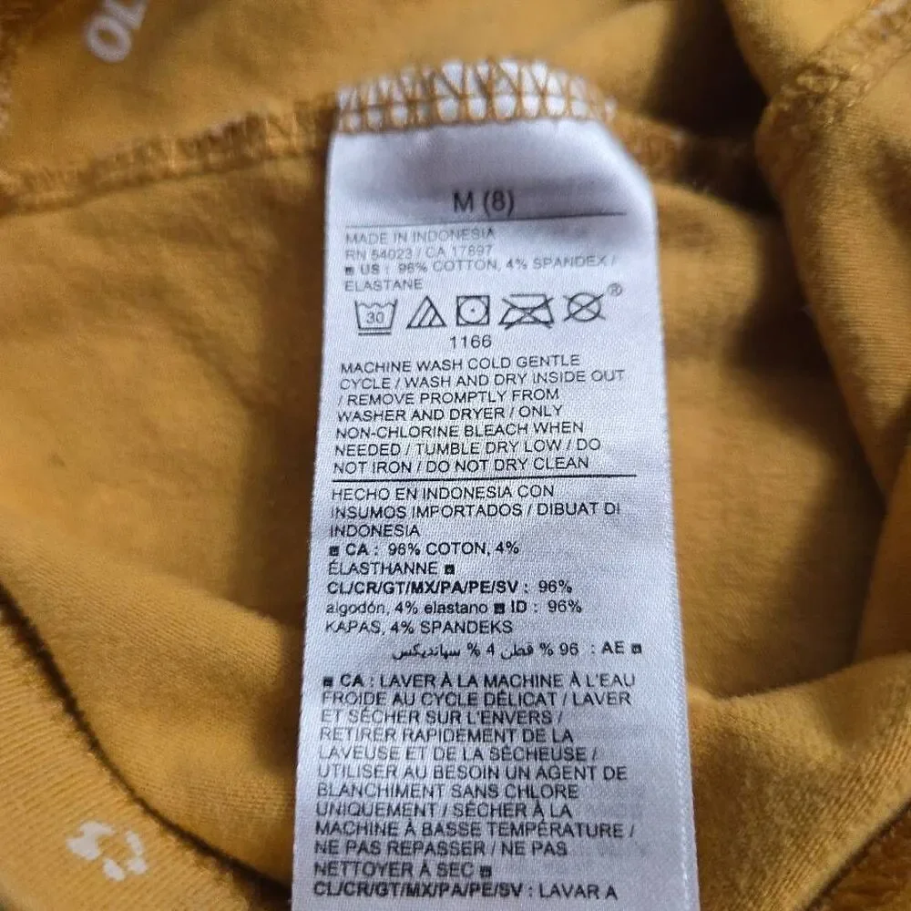 Old Navy mustard floral leggings M8
